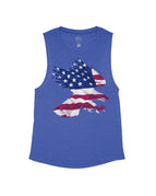 Heather Navy Flowy Tank