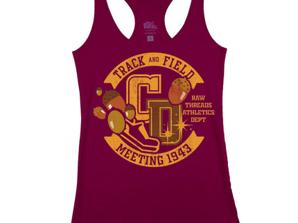 C&D Sorority Letters Merlot Racerback