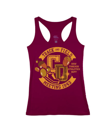 C&D Sorority Letters Merlot Racerback