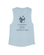 Stone Blue Flowy Tank