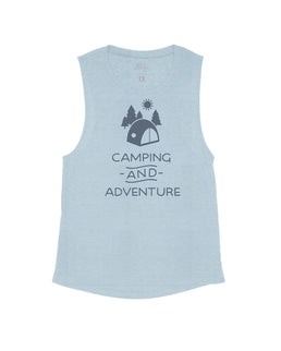 Stone Blue Flowy Tank / XS