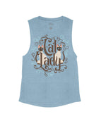 Stone Blue Flowy Tank