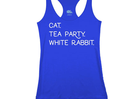CAT. TEA PARTY. WHITE RABBIT.