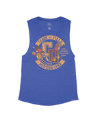 Heather Navy Flowy Tank