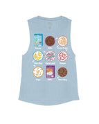 Stone Blue Flowy Tank