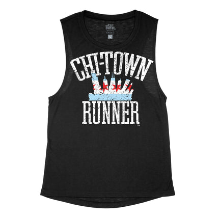 Chi-Town Runner Black Flowy Tank