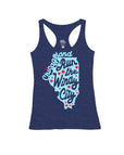 Heather Navy Racerback