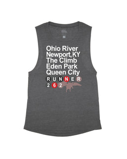 Black Heather Flowy Tank / XS