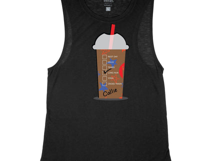 Custom COLD Coffee Cup Red White and Blue Stars