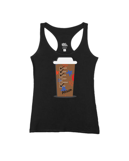 Custom HOT Coffee Cup Red White and Blue Stars