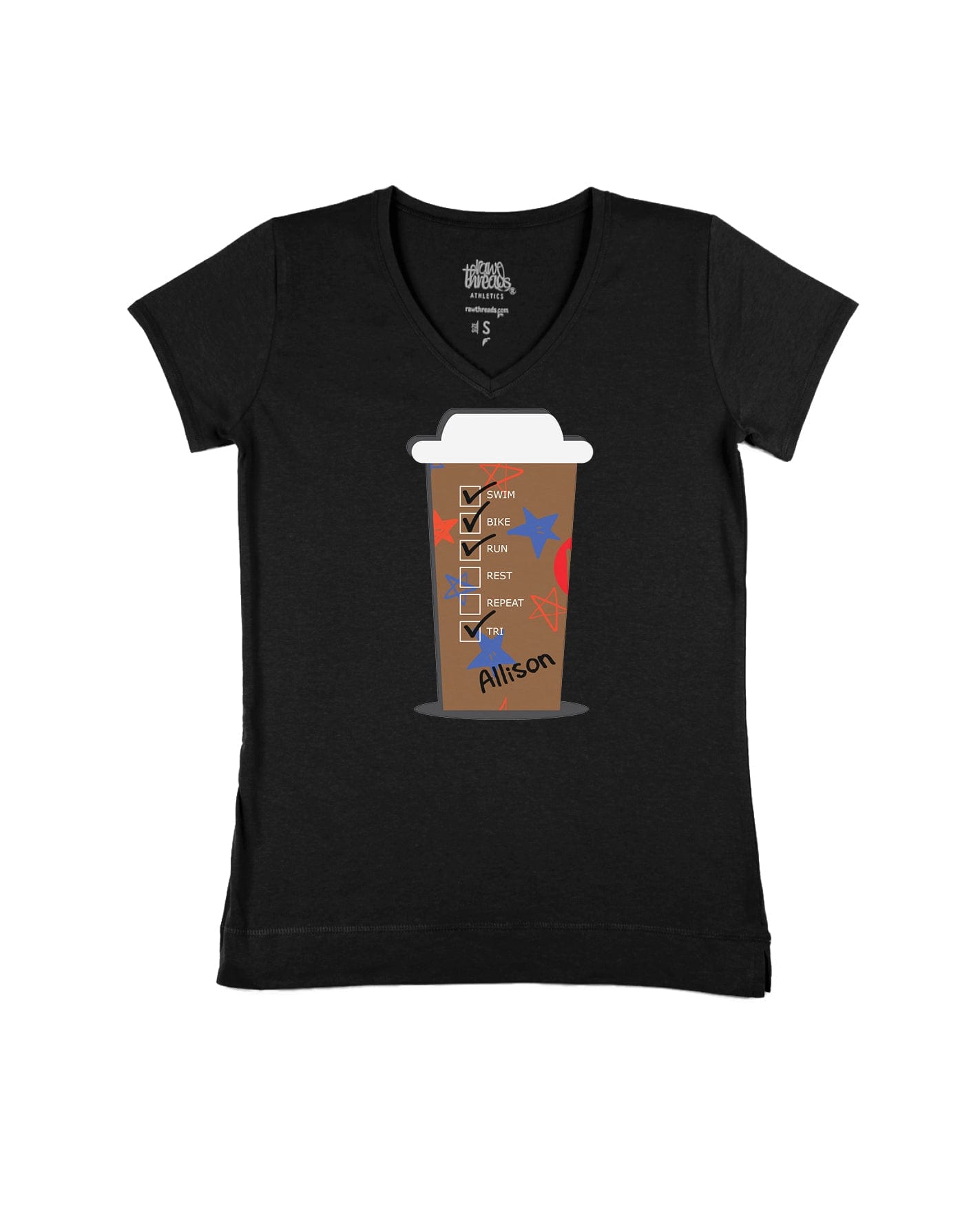 Custom HOT Coffee Cup Red White and Blue Stars