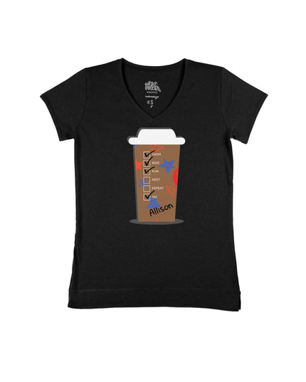 Custom HOT Coffee Cup Red White and Blue Stars