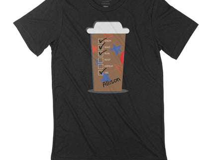 Custom HOT Coffee Cup Red White and Blue Stars