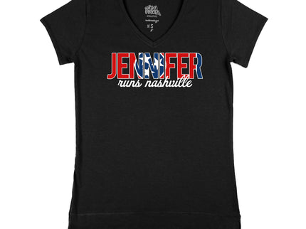 Custom Name Runs Nashville Flag