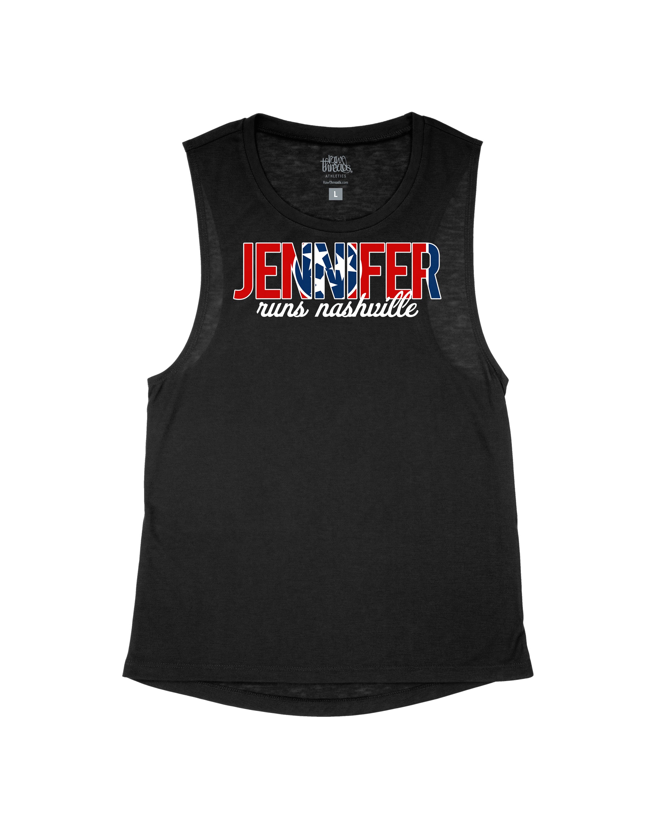 Custom Name Runs Nashville Flag