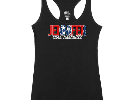 Custom Name Runs Nashville Flag