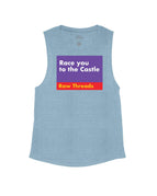 Stone Blue Flowy Tank