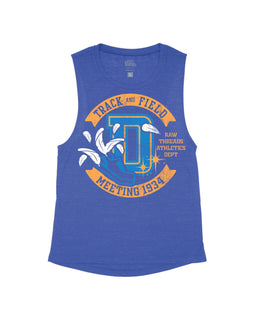 Heather Navy Flowy Tank / S