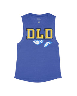 Heather Navy Flowy Tank / S