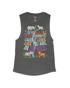 Black Heather Flowy Tank