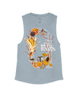 Stone Blue Flowy Tank