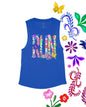 Royal Blue Flowy Tank