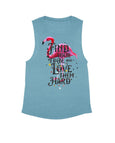 Heather Teal Flowy Tank