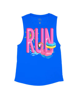 Royal Blue Flowy Tank / S