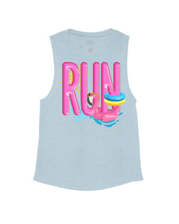 Stone Blue Flowy Tank / XS