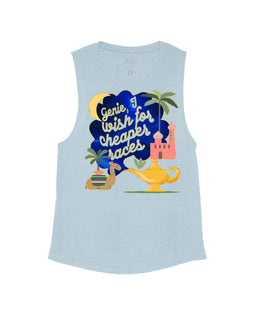 Stone Blue Flowy Tank / XS