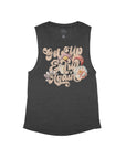 Black Heather Flowy Tank