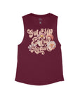 Maroon Flowy Tank