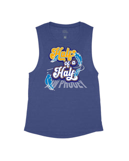 Heather Navy Flowy Tank / XS