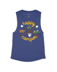 Heather Navy Flowy Tank