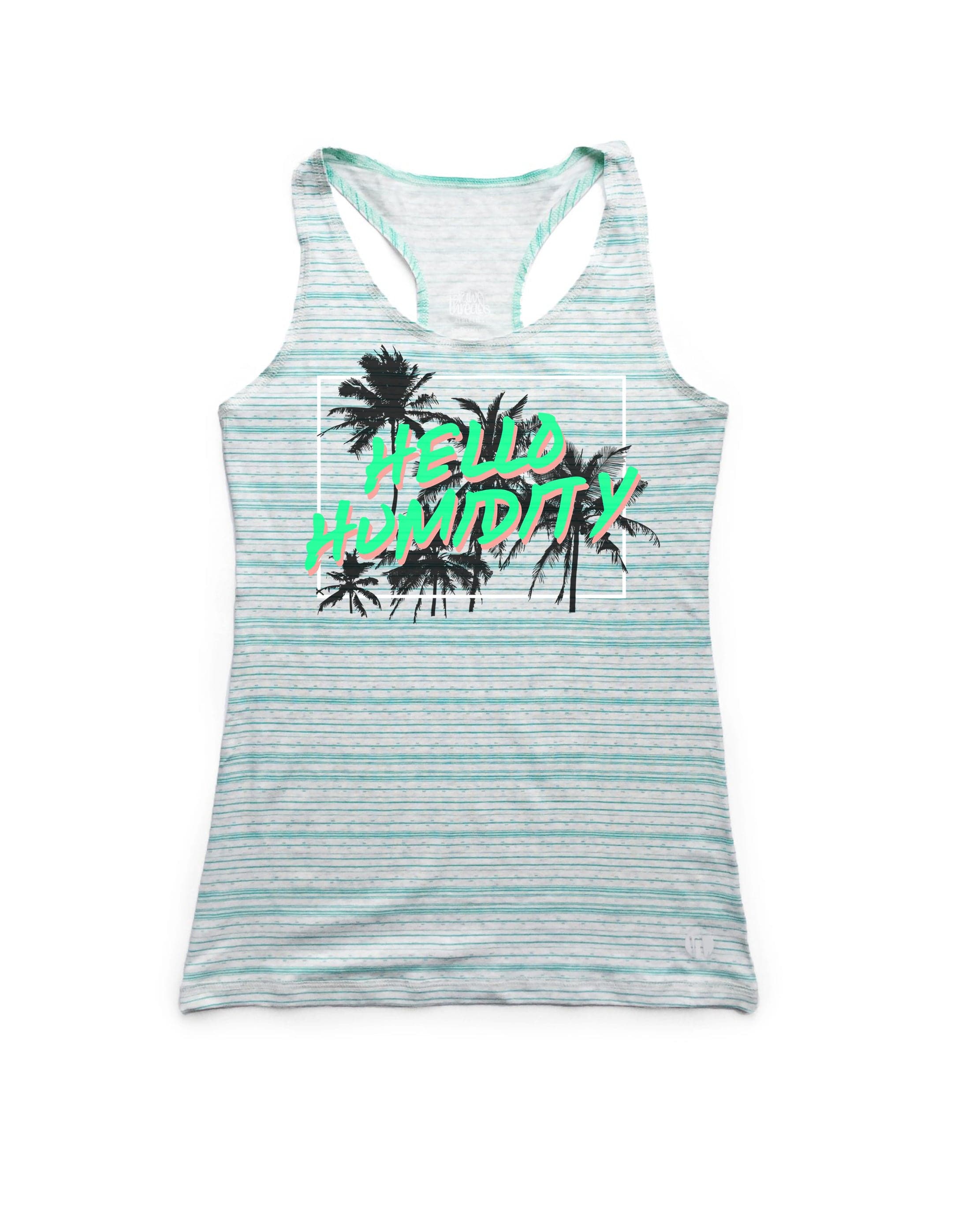 Hello Humidity Ash Jade Racerback