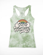 Green Tie-Dye Racerback
