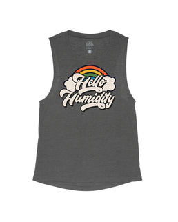 Black Heather Flowy Tank / XS