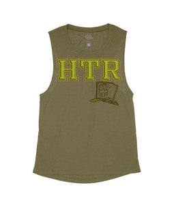 Olive Heather Flowy Tank / S