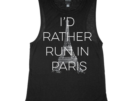 I'd Rather Run in Paris Block Letters