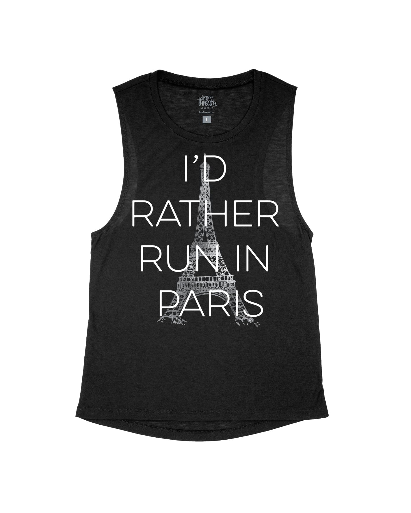 I'd Rather Run in Paris Block Letters