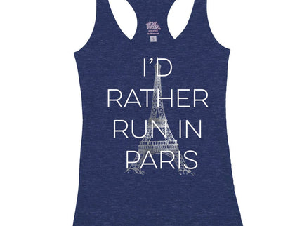 I'd Rather Run in Paris Block Letters
