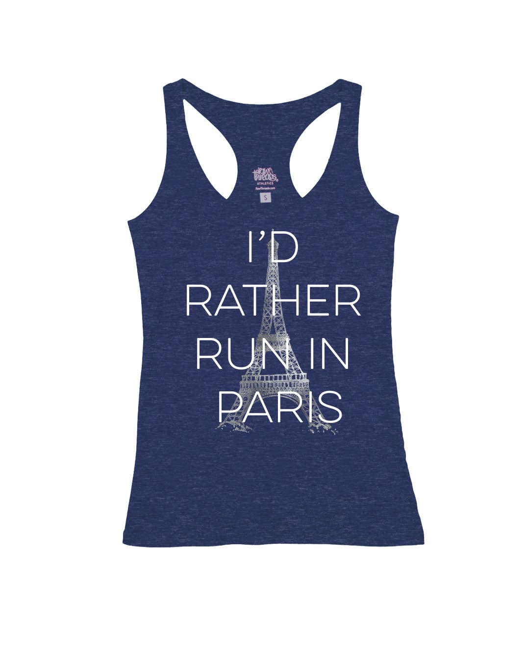 I'd Rather Run in Paris Block Letters