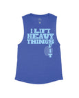 Heather Navy Flowy Tank