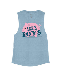 Stone Blue Flowy Tank / XS