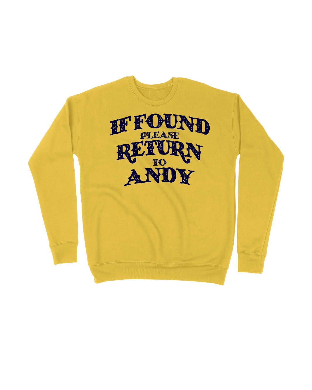 If Found Please Return to Andy