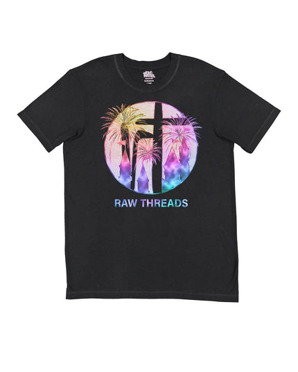 Iridescent Firework Castle Raw Threads Logo