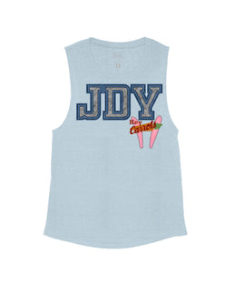 Stone Blue Flowy Tank / XS