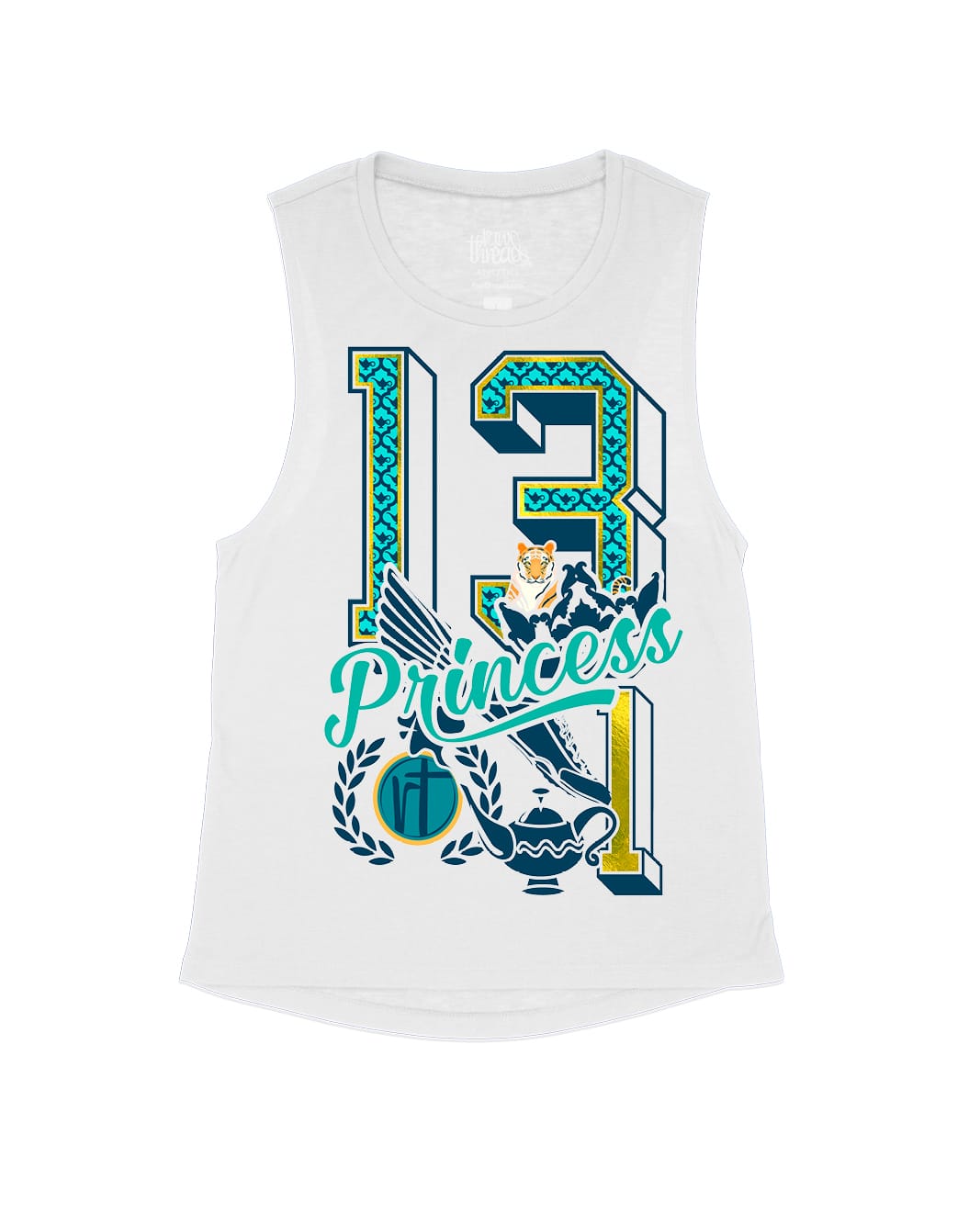 Jeweled Princess Varsity Block Numbers