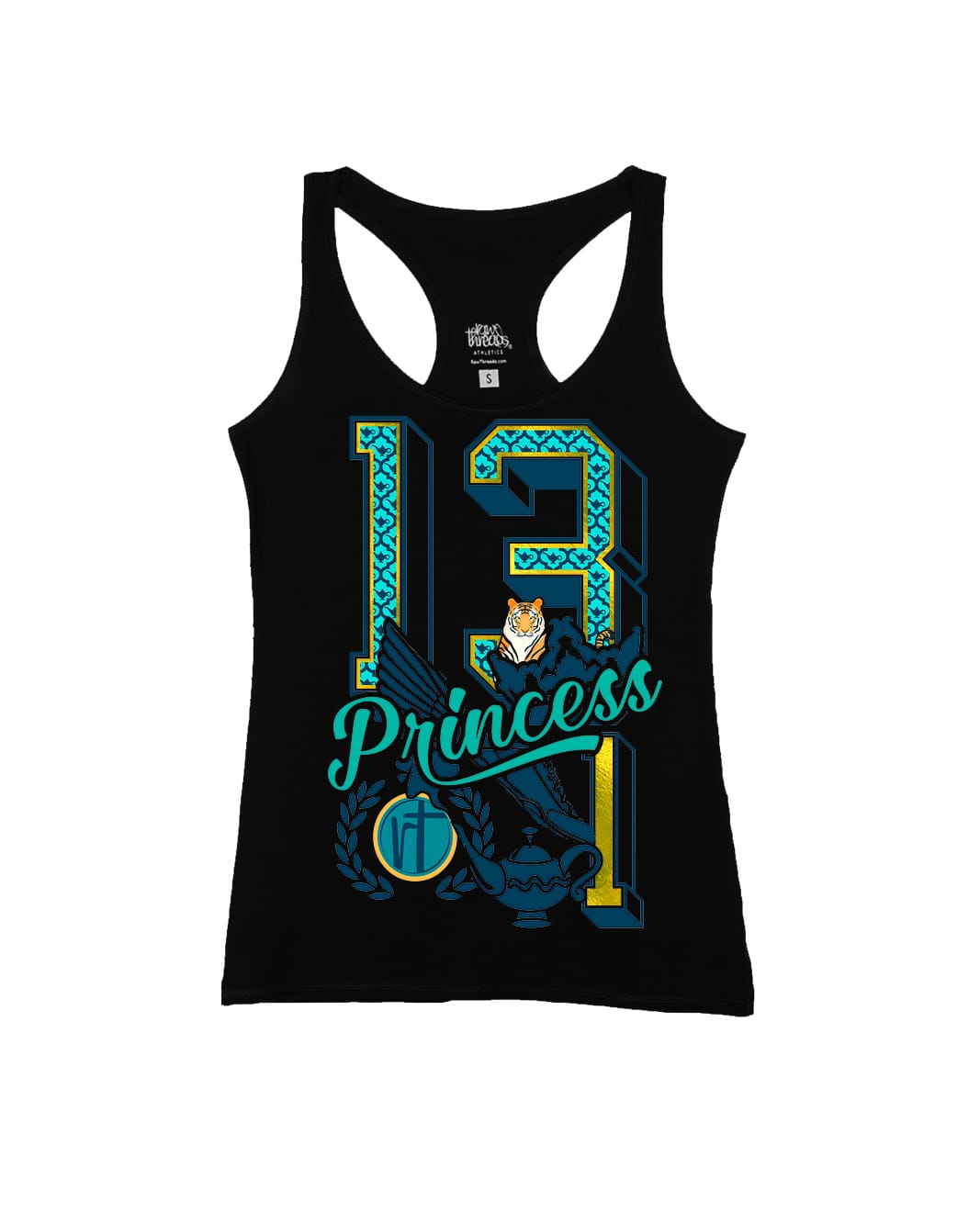 Jeweled Princess Varsity Block Numbers