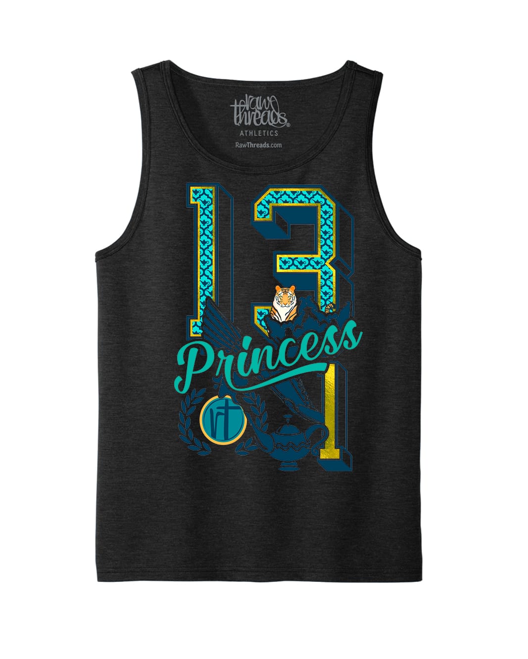 Jeweled Princess Varsity Block Numbers